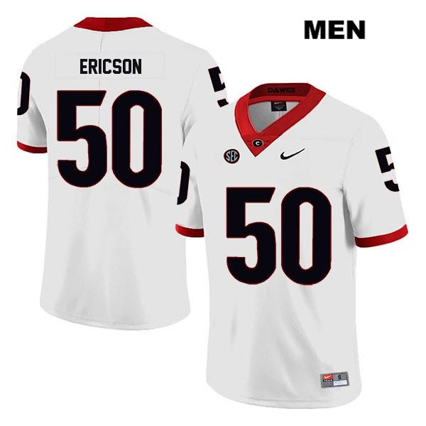 Georgia Bulldogs Men's Warren Ericson #50 NCAA Legend Authentic White Nike Stitched College Football Jersey NBG6656LO